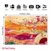 2D Colorful Kimono Style Floral Wall Hanging