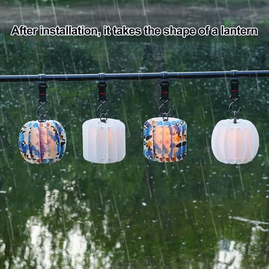 Outdoor Lantern Lampshade Lightweight Waterproof PP Board Camping Light Shade Hanging Lantern Cover Decoration Lamp Accessories