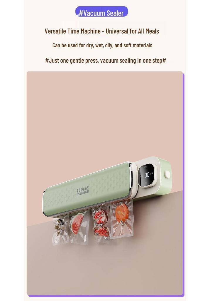 Compact Automatic Vacuum Sealer for Food Preservation