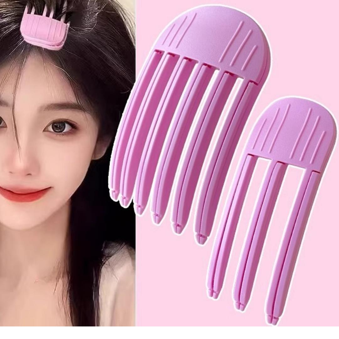 

1/2 шт. Пушистая заколка для волос, бигуди для челки, заколки для придания объема корням волос, женские заколки для завивки и фиксации формы, модный объемный ролик для волос 2pcs фиолетовый