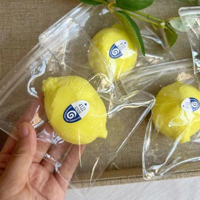 Shape Lemon Fidget Toy Taba Squishy Fruit Design Stress Easing Squeeze Toys For Adults Reusable Slow Rising Anxiety Reducer