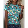 3D Print Women Round Neck Short Sleeve T Shirt Tees Harajuku Y2K Top Female Clothing