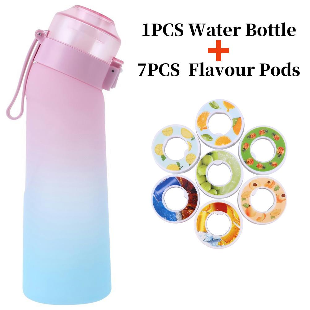 650ml Flavored Water Bottle Sports Alr Up Drinking Bottle 7/18 Fruit Fragrance Pods Water Cup Outdoor Sports Drink Water Bottle