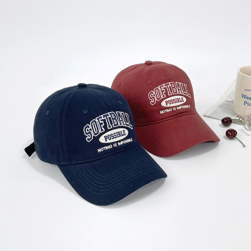 Women s and Men s Y2K Sporty Lettering Cotton Hat C6947_Brick