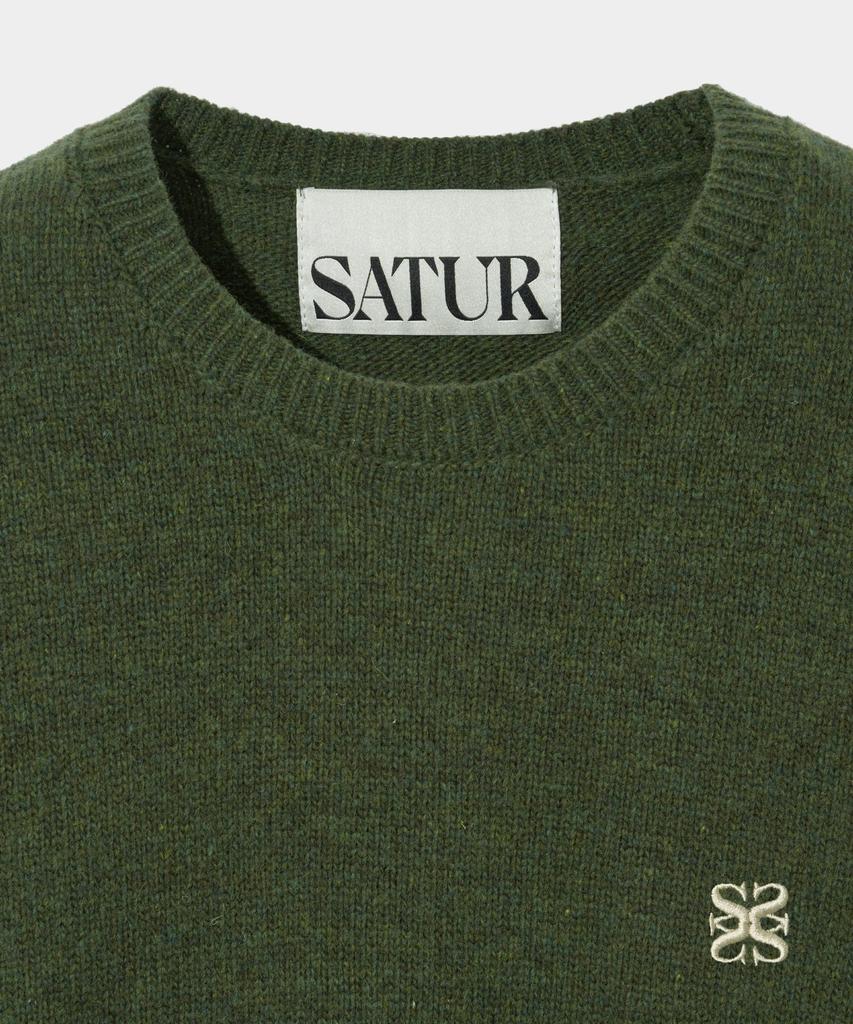 Seteo Dublin Asymmetrical Cashmere Blend Knit Olive Khaki (Type B)