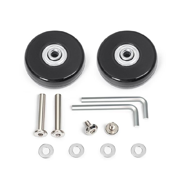 2PCS Plastic Suitcase Replacement Rollers Quiet Wheels Easy Install Assembly Practical Travel Luggage Casters