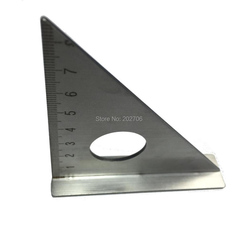 Stainless Steel Woodworking Ruler Square Layout Miter Triangle Rafter 45 Degree 90 Degree Metric Gauge Measuring Gauging Tools