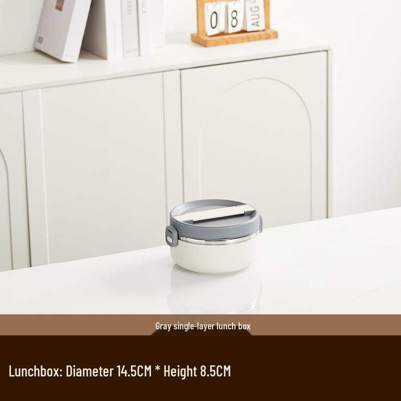 Stainless Steel Leak-Proof Insulated Lunch Box: Portable, Multi-Layer Bento for Students & Office Workers