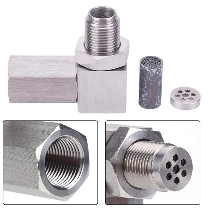 O2 Bung Extension Catalytic Converter 90 Degree P0420 P0430 Exhaust Catalyst Rear Oxygen Sensor Spacer Mini Catalyst O2 Adapter