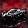 1:22 Chevrolet Corvette C8 Stingray 2020 Roadster Legering Metall Trykkstøpt Modellbil Lyd og Lys Tilbake trekk Barns Leker Gaver