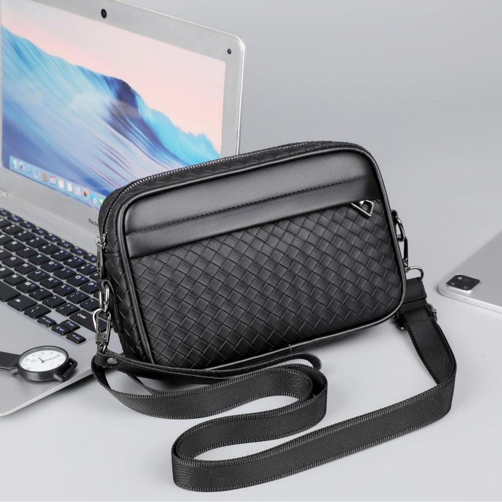 Men's Crossbody Multi-pocket Clutch Bag - High-end, Wear-resistant Business Handbag
