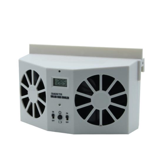 Car Auto Solar Powered Fan Cooler Window Air Vent Vehicle Ventilation Radiator