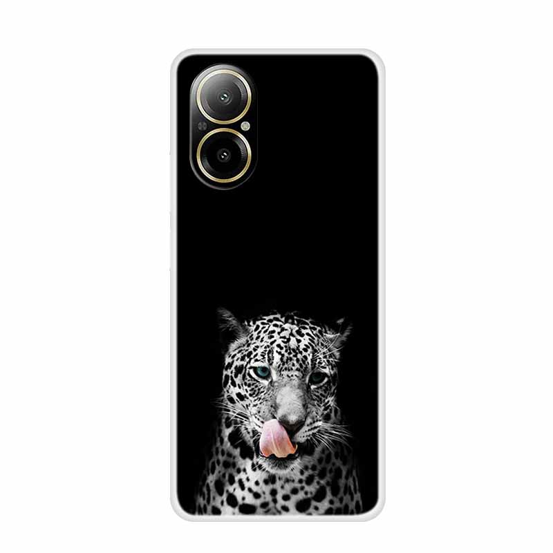 Soft Case For Realme C67 Painting Animals Luxury Silicone Phone Cover for Realme C 67 Protector Transparent Shell Clear Cases