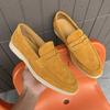 Men's Classic Retro Penny Loafers Moccasins Cow Suede Genuine Leather Fashion Men's Casual Shoes Mens Outdoor Driving Flats