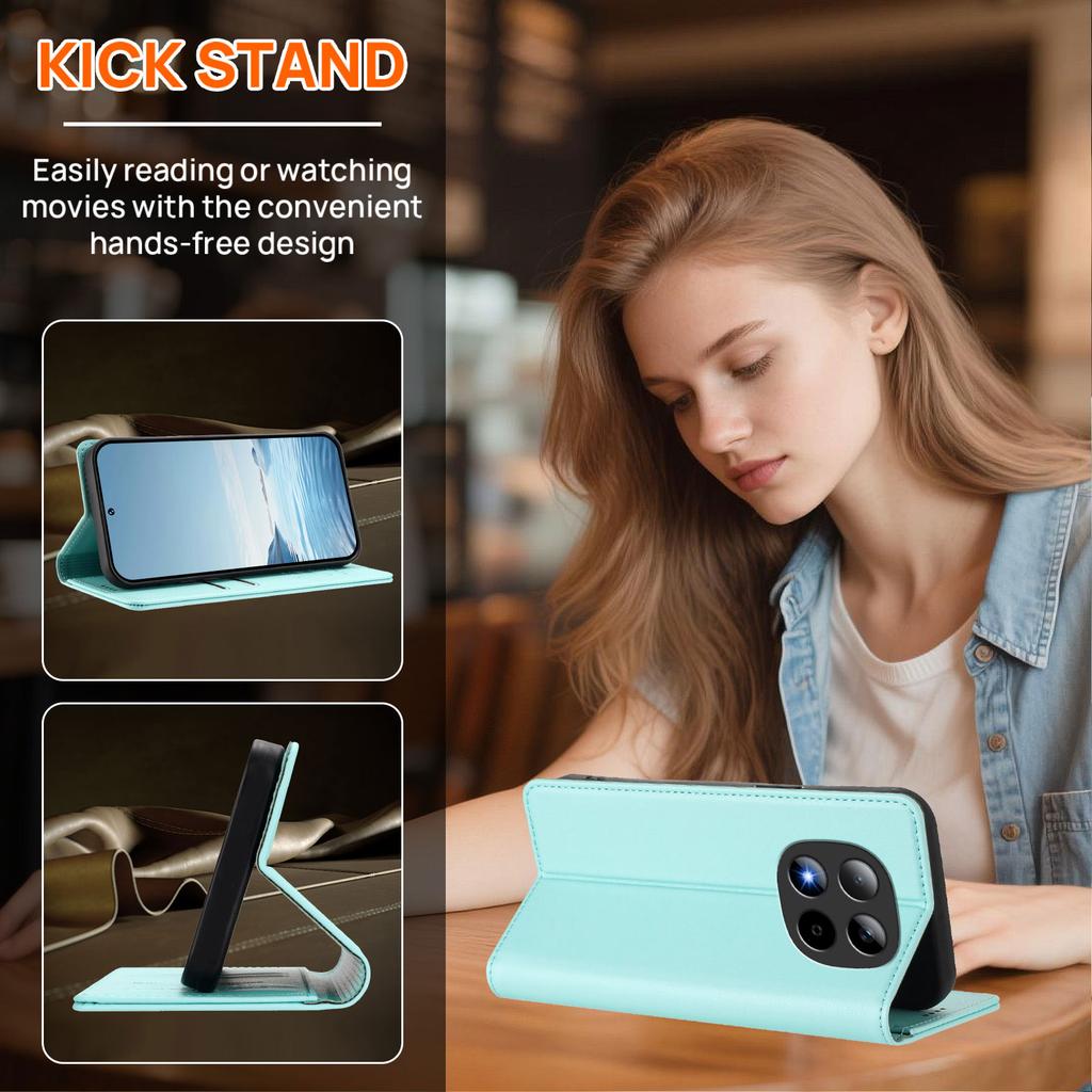 Para Xiaomi Redmi Note 15 Pro 5G (Global) Funda Cartera de Cuero Cierre Magnético Bloqueo RFID Cubierta para Teléfono