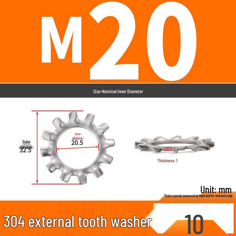 Iron Serrated Locking Washer Set with Anti-Loosening Shims