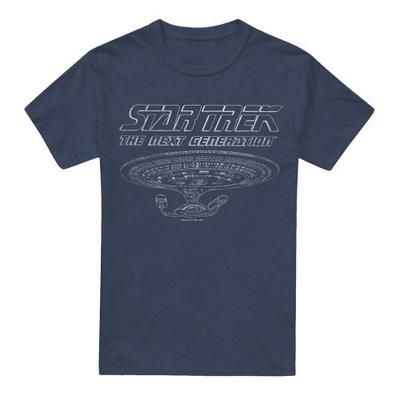 STAR TREK Unisex Adult The Next Generation Enterprise T-Shirt