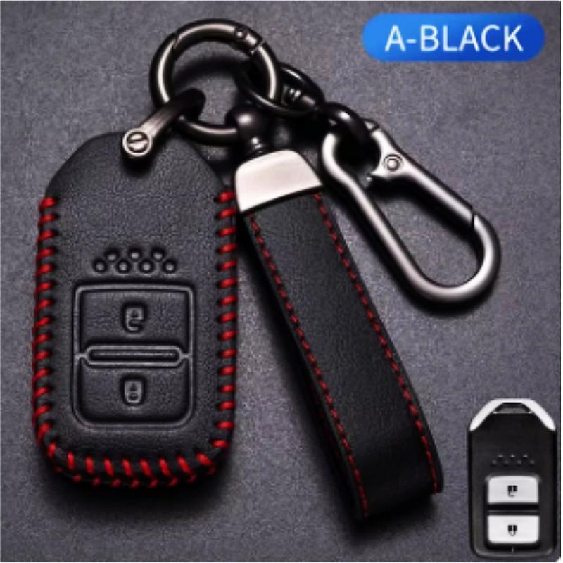 Leather Car Remote Key Cover Case Shell For Honda Civic City Accord CRV CR-V XR-V Odyssey Vezel Jade Crider Fit Accessories