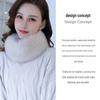 Faux Fur Snood Scarf with Magnetic Fox Fur Collar - Trendy Hanfu Down Jacket Accessory
