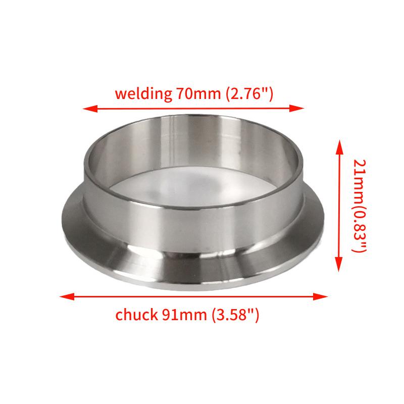 Welding Pipe Sanitary Fitting Weld Clamp Ferrule Fits Clamp Stainless Steel 304
