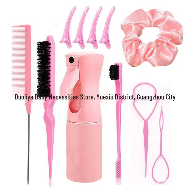 Bestseller Haarstyling-Set: Toupierbürste, Balayage-Kamm, Sprühflasche mit kontinuierlichem Sprühstoß, Werkzeug für Haarverlängerungsnadel