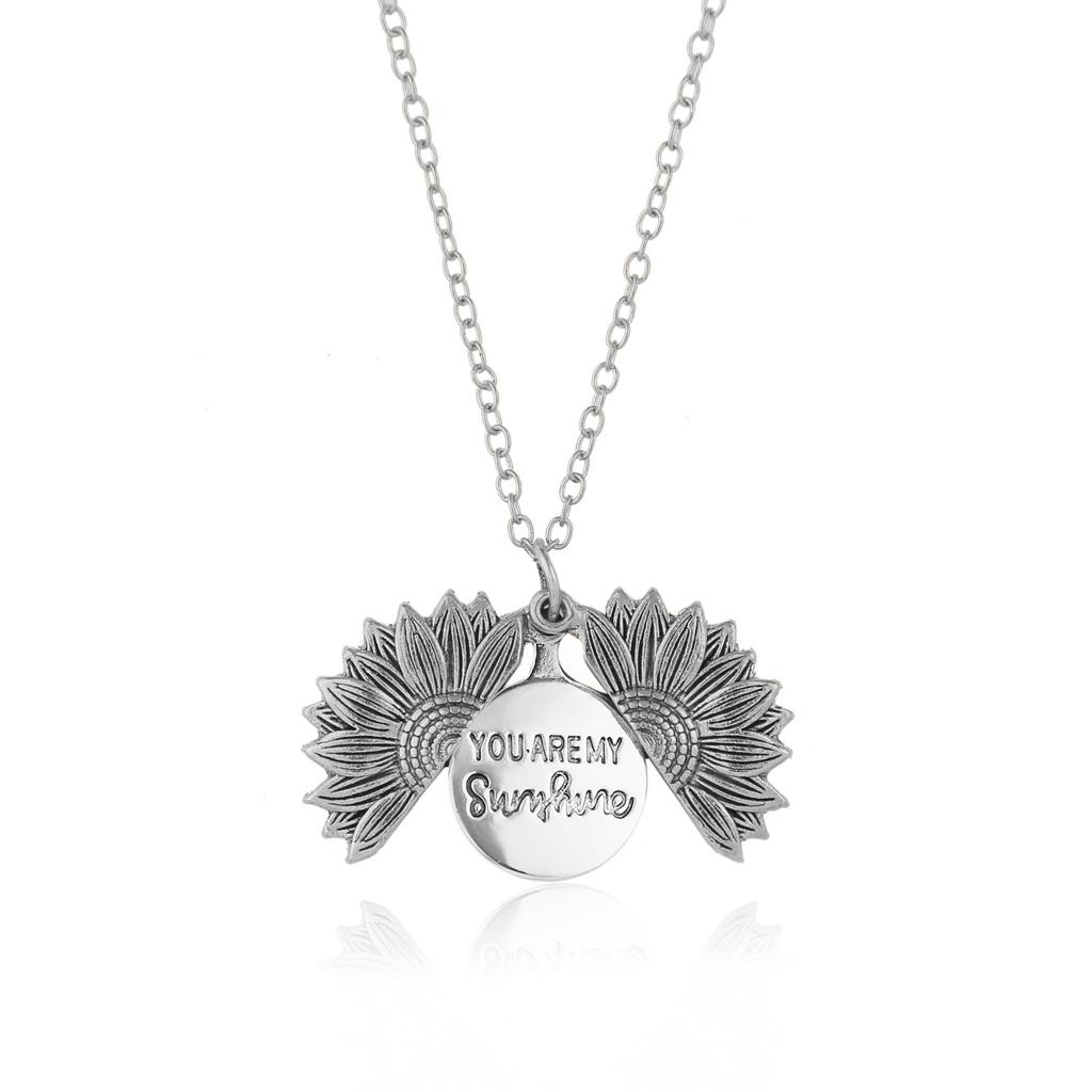 Open Locket Necklace Engraved 