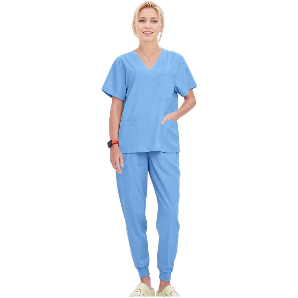 Summer Medical Scrubs Hospital Uniforms Doctor Nurse Workwear 4-way Stretch Pet Clinic Nursing Suits Dentist Working Clothes S21