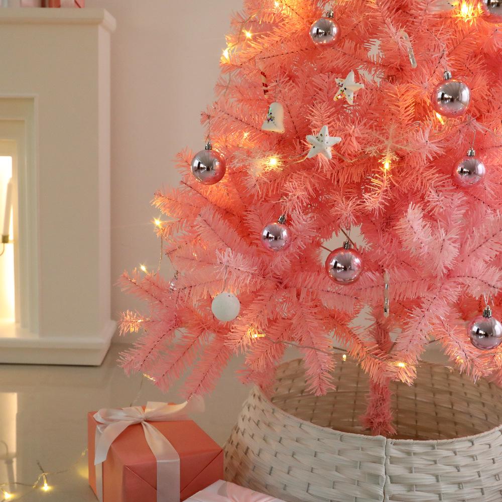 Pink Christmas Tree Decoration Set: 1.5/1.8/2.1 Meter Ornaments for Shopping Malls
