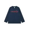 2024 Korean Style Unisex Retro Letter Print Long Sleeve Cotton T-shirt for Autumn/Winter