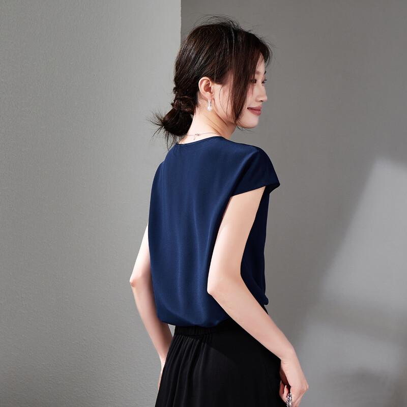SOFSIL Women's Breathable Silk Short-Sleeve Blouse