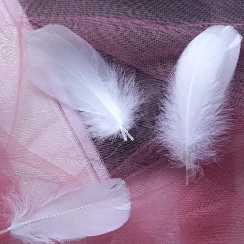 50Pcs Macaron Colored Feather Decorative Goose Feather Large Medium Floating Dream Net Gift Box Filled With Bouquet Diy Handmade Materials