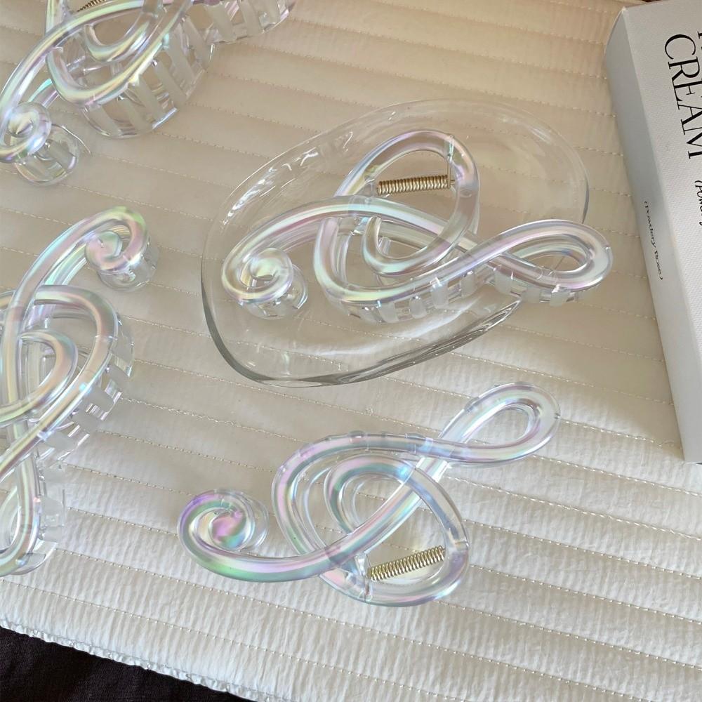 Solid Color Musical Note Hair Clip Non-Slip Large Barrettes Retro Hair Claw Clips Women