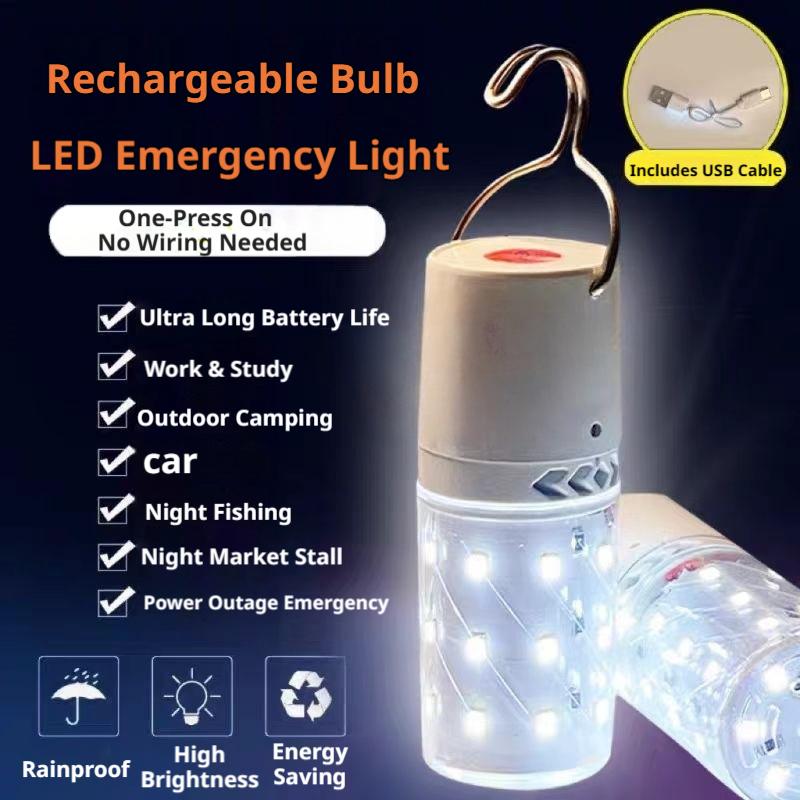 SEAMETAL LED Rechargeable Camping Lantern Emergency Outdoor Tent Light Portable Night Light with Clip Hook for Hiking Fishing Hurricane