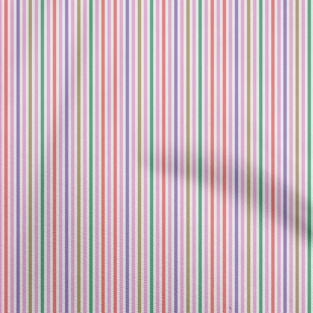 oneOone Cotton Flex Gray Fabric Stripes Sewing Material Print Fabric By The Yard 40 Inch