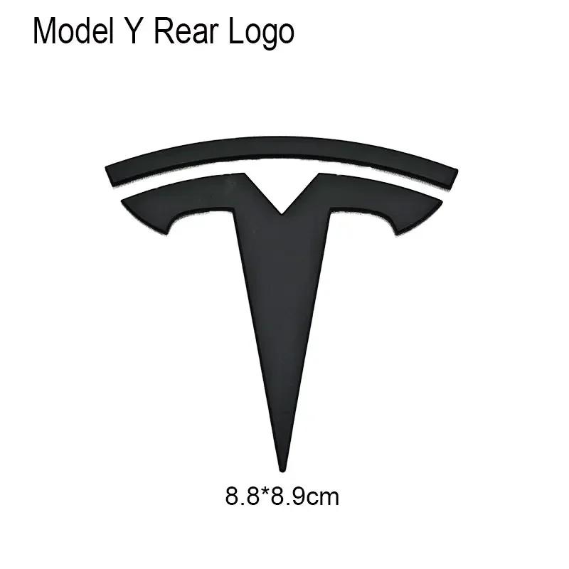 

3D ABS Car Front Head Hood Emblem Rear Trunk Badge Sticker For Tesla Model 3 Model Y Replacement Decoration Decals Accessories матовый черный