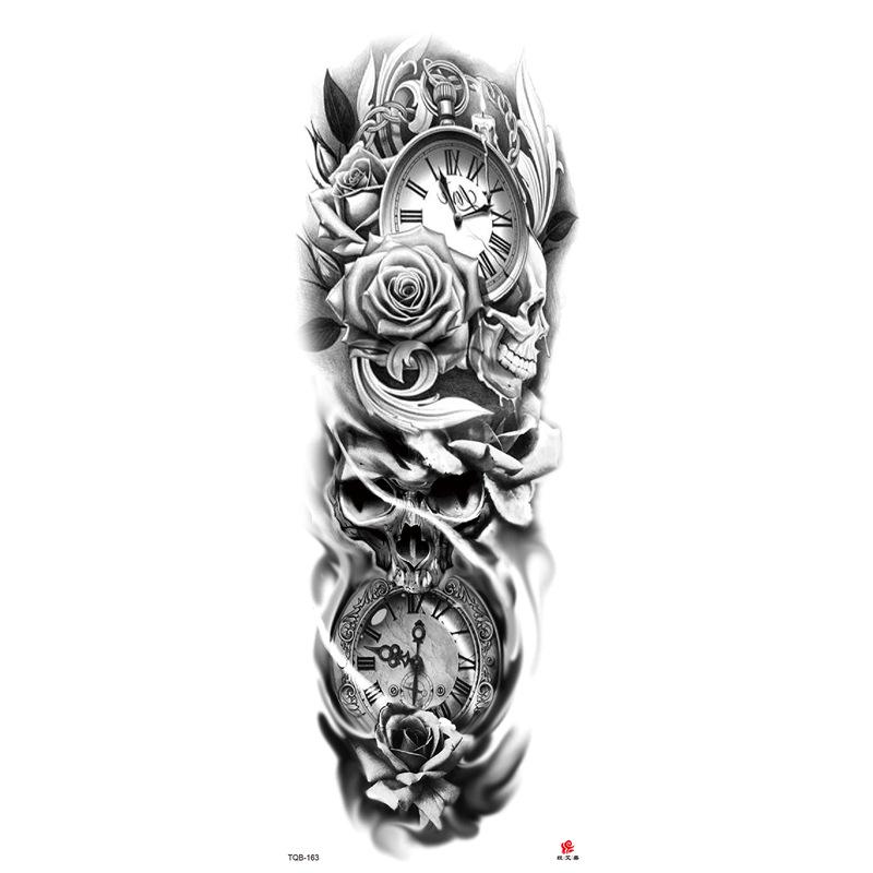Waterproof Full Arm Flower Tattoo Stickers