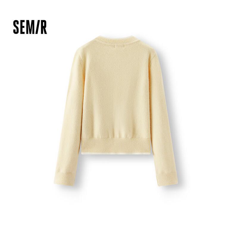 Semir Chen Duling Women's 2025 Winter Embroidered Short Knit Cardigan