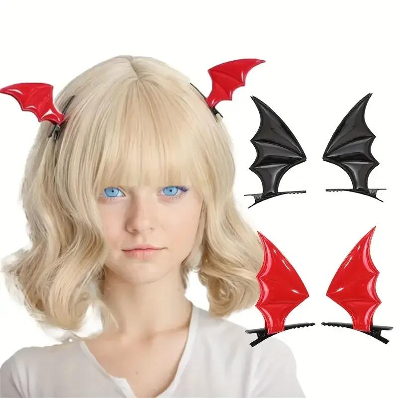 Fashion Bat Wings Hair Clip Y2K Style Barrette for Cosplay Parties and Halloween Holiday Decoration Hair Accessories