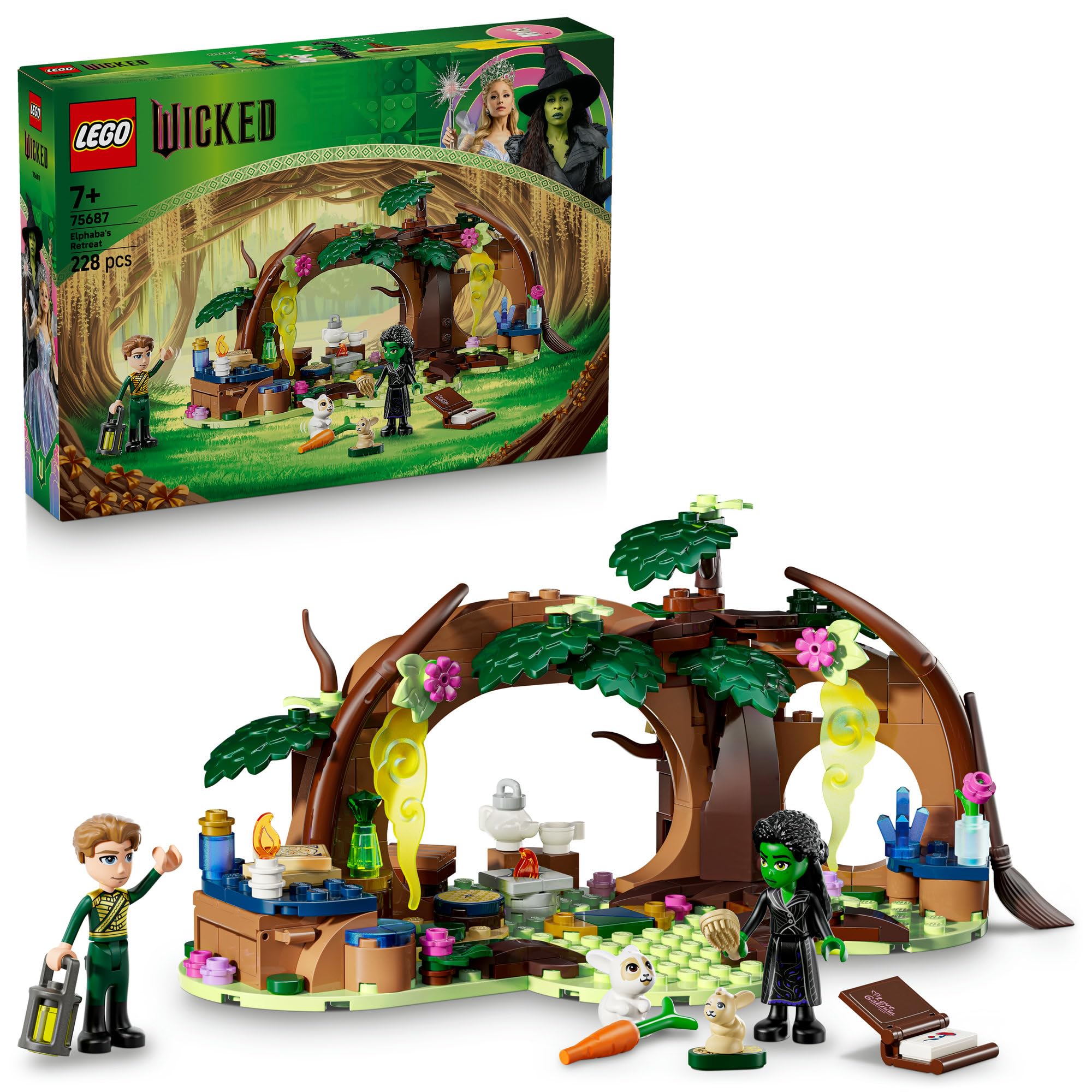 

LEGO Wicked Elphaba s Hideout Toy, Birthday Gift, Building Blocks, for Girls and Boys Ages 7, 8, and 9, Pretend Play, Doll, 75687