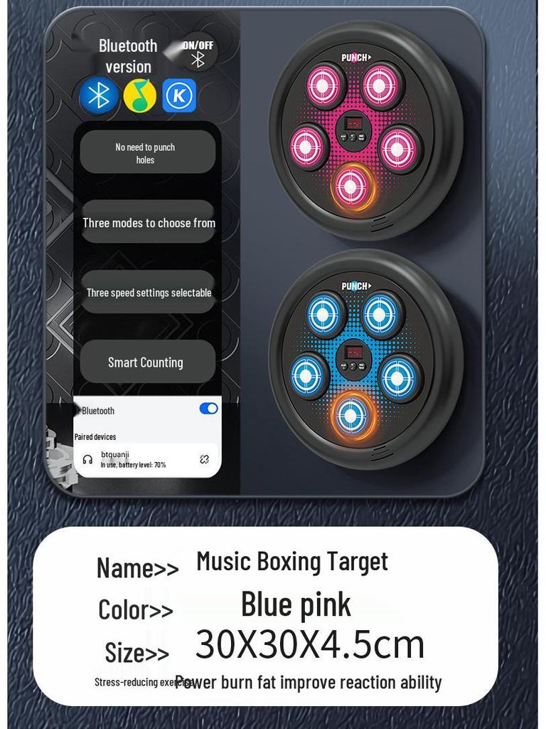 Kids' Bluetooth Boxing Target: Smart Music Fitness Punch Toy