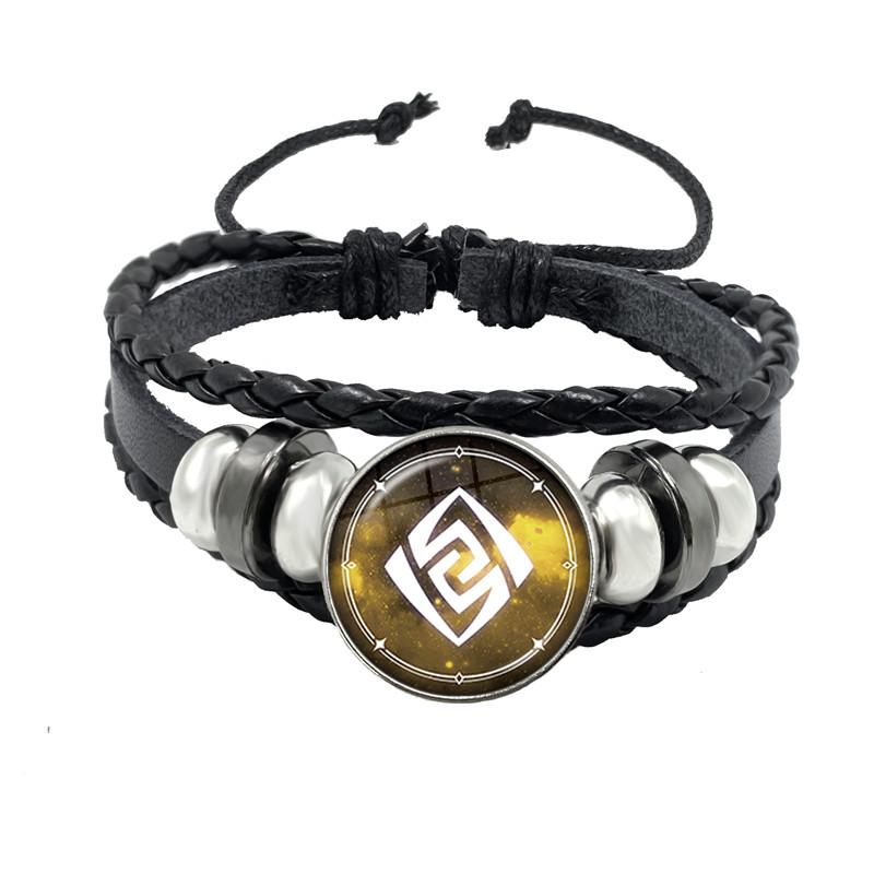 Genshin Impact Spiel Cosplay Requisite Auge Gottes Wasser Wind Donner Feuer Gestein Eis Element Lila Armband Schmuck Fans Geschenk