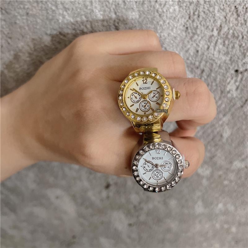 Korean Style Retro Hipster Watch Ring - Trendy Men's Hand Jewelry Accessory
