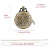 Vintage Bronze London Quarz Taschenuhr Arabische Ziffern Zifferblatt Nostalgischer Halskettenanhänger Geschenk Serie
