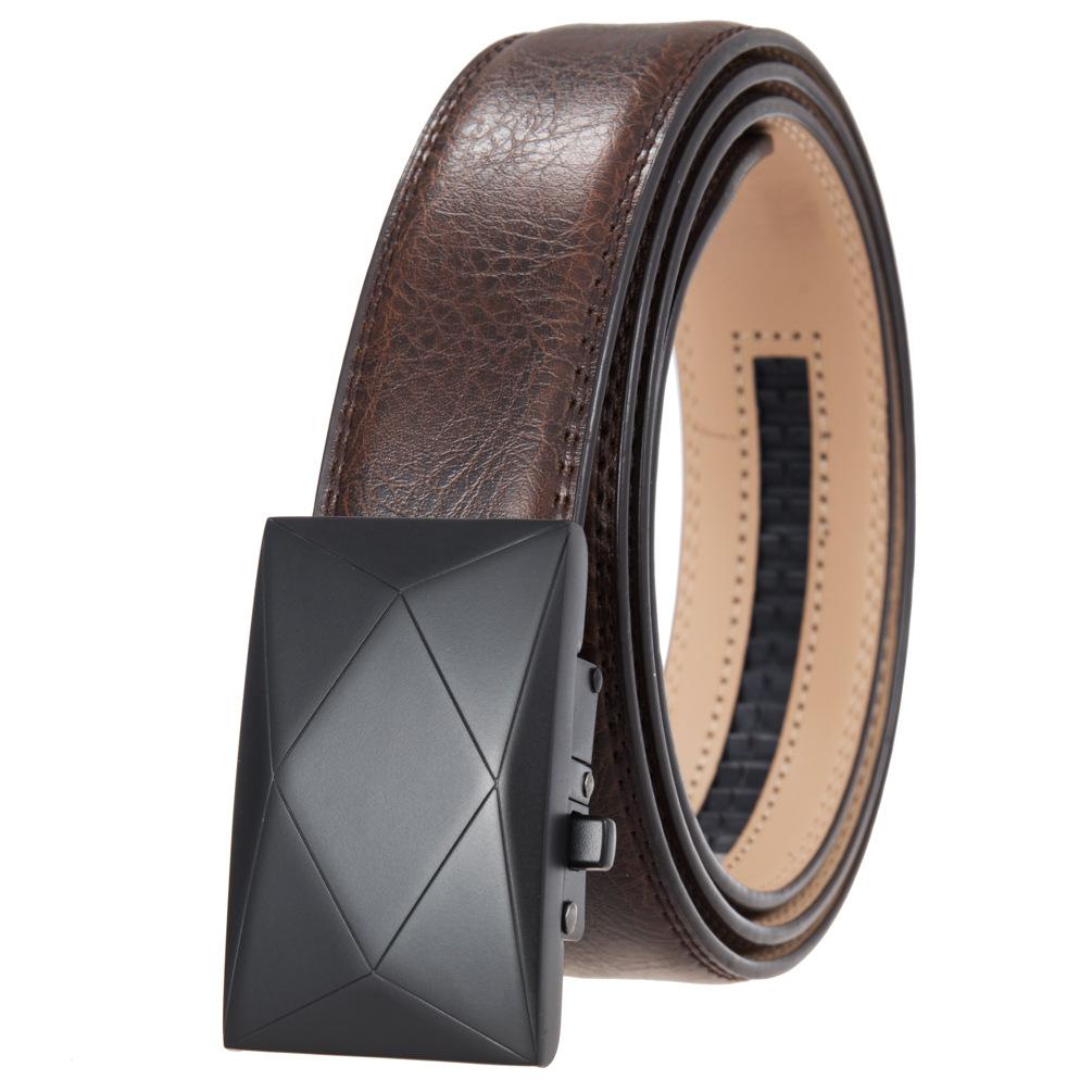 1Pcs Prismatic Men'S Belt Korean Version Tide Automatic Buckle Men'S Cowhide Belt Fashion Belt Ly36-1339-1