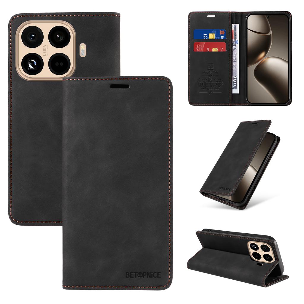 For Xiaomi 15T Pro Case BETOPNICE Magnetic Closure RFID Blocking Wallet Stand Leather Phone Cover