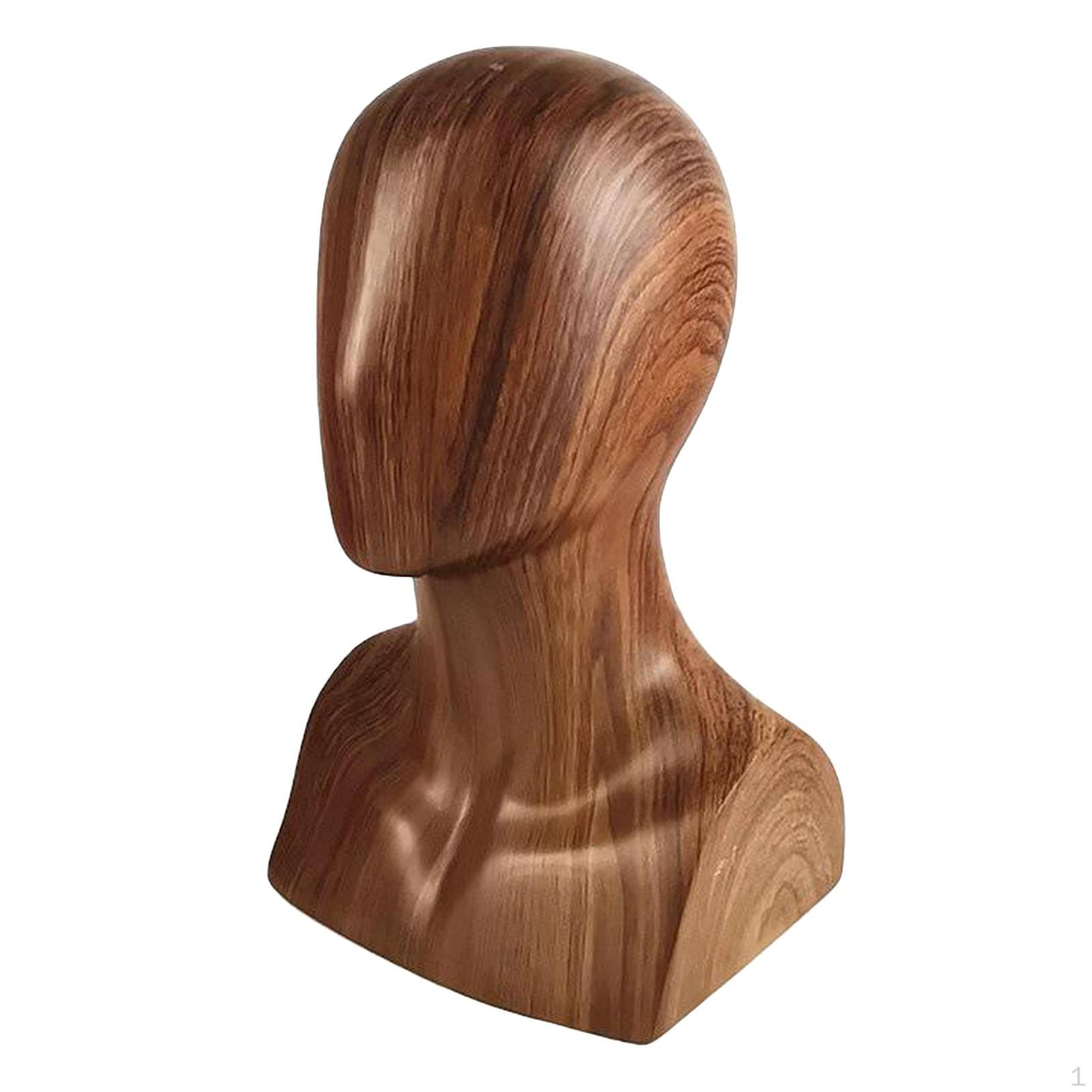 

Head - Male GFRP Stand and Holder , Display s, Hat, for Salon Display, Store, wood grain