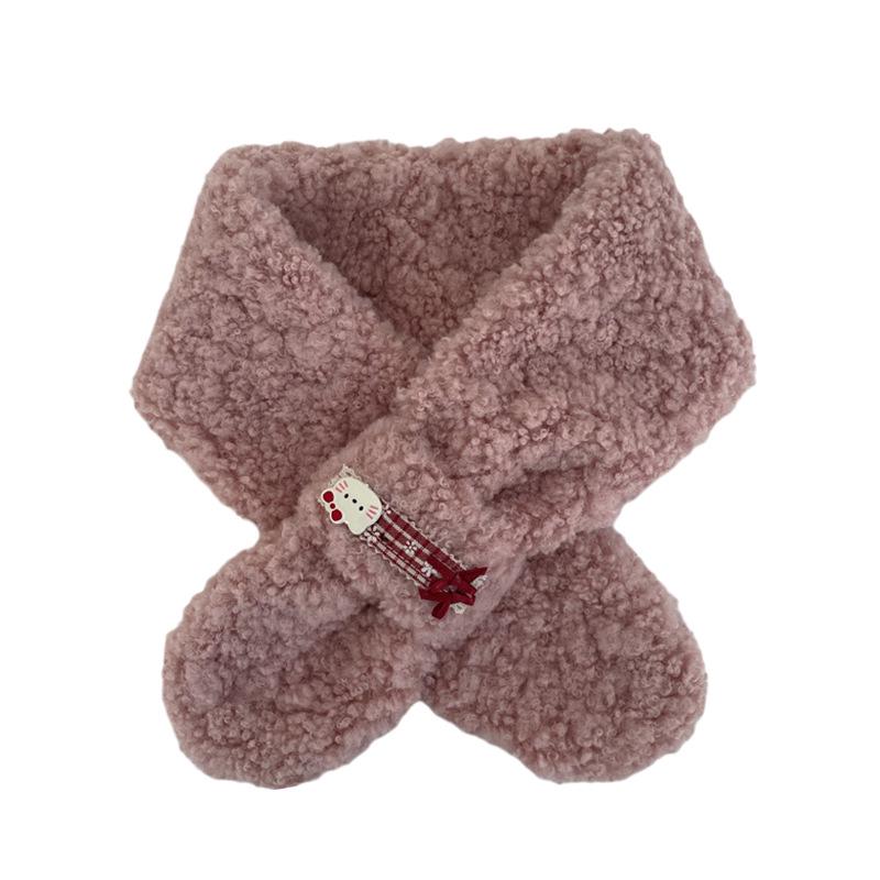 Cozy Cat Thickened Plush Neck Gaiter for Kids