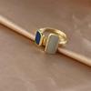Geometric New For Women Dripping oil Crystal Girls Open Rings Zircon Fashion Jewelry Finger Ring