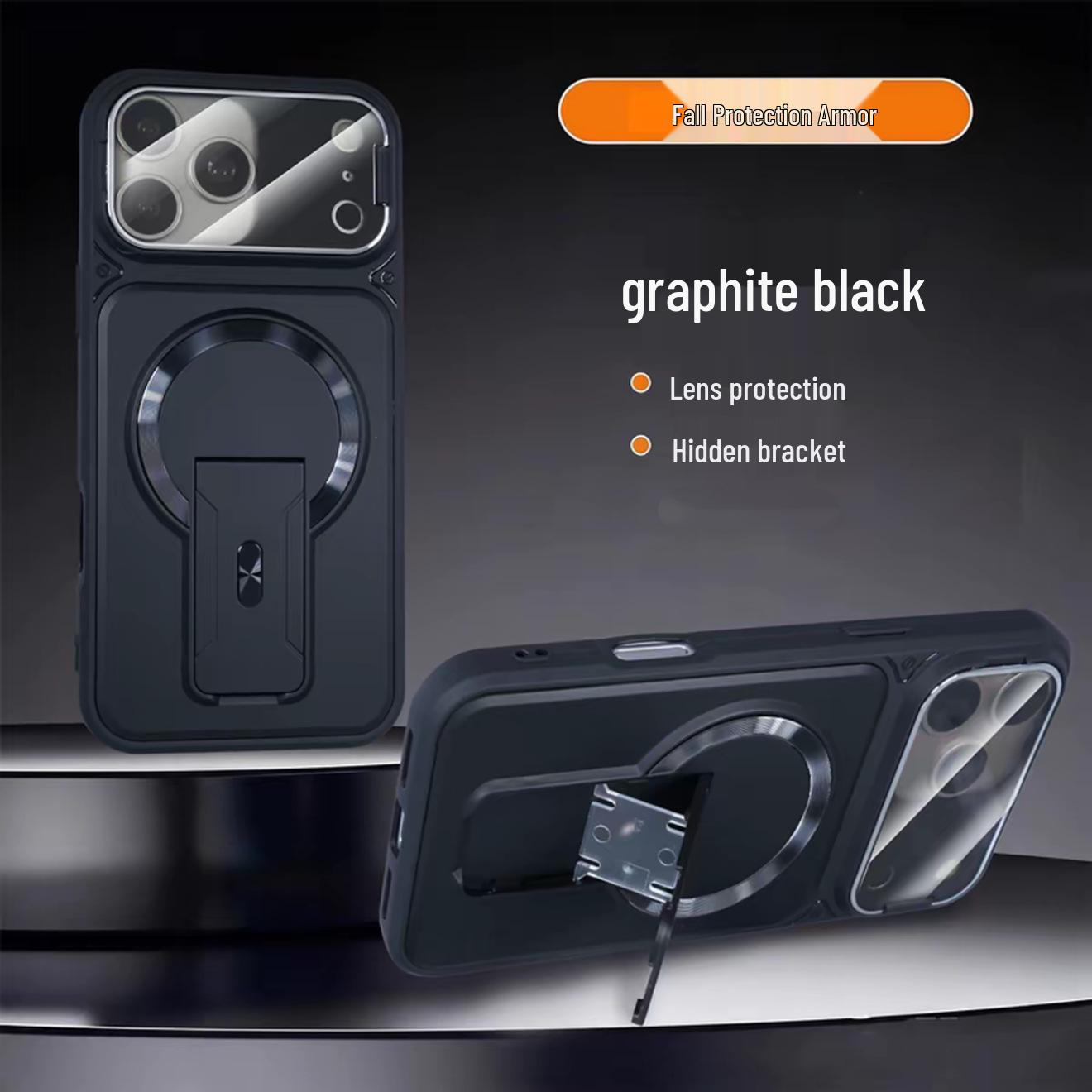 

iPhone 17 Pro Case - Cross-Fold Lens Compatible, Invisible Stand, Magnetic, Drop-Proof, Apple 16 Inclusive 11 Pro