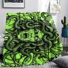 Green Mucus Reaper Print Flannel Blanket,High quality Comfortable for All Seasons,Home Decor,Warmth and Comfort,Perfect for Christmas Gifts
